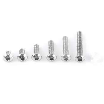 

10pcs/set M3/M4/M5 Stainless Steel SS304 Hex Socket Button Head Screws Bolts Fastener Hardware Furniture Fastener Bolt