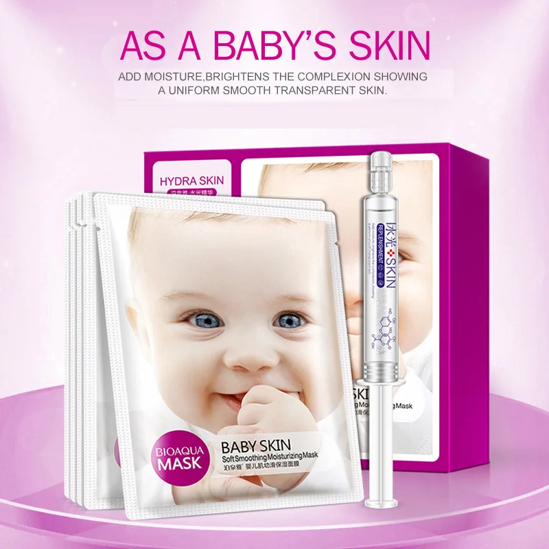 Baby Skin Facial Mask Smooth Moisturizing Whitening Wrapped Oil Control Care | Красота и здоровье