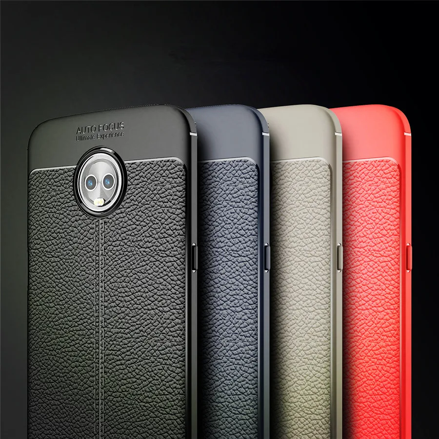 

For Motorola Moto Z3 Play Phone Case Luxury TPU Silicone Imitation Leather Cover for Moto Z3 Play Case