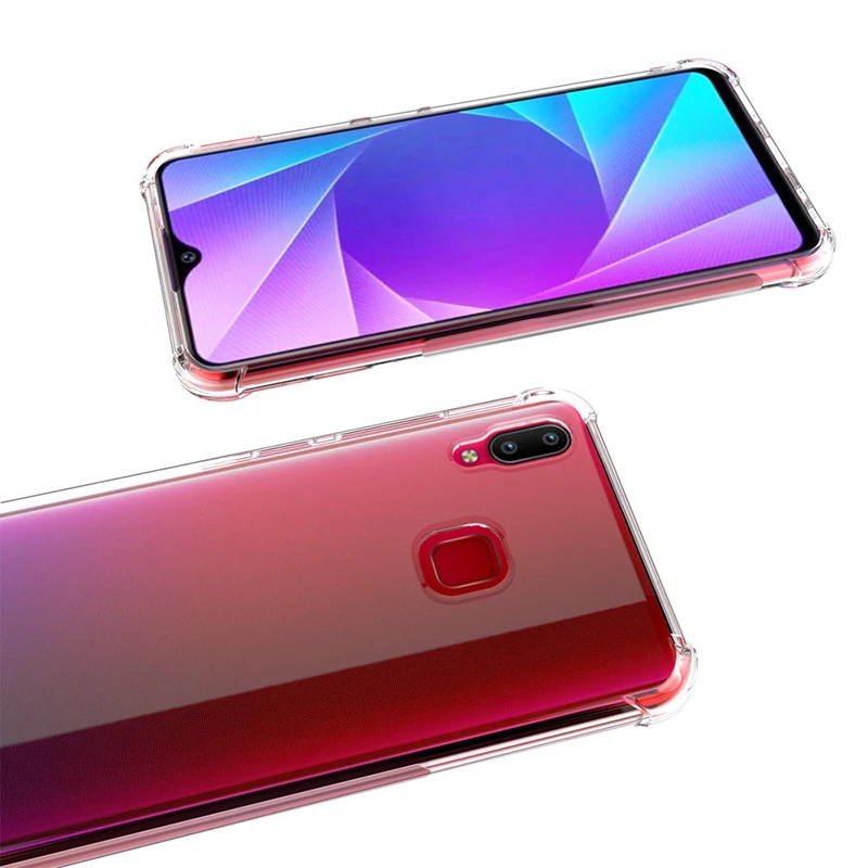 Прозрачный Кристальный силиконовый чехол для Vivo V11i Y91 Y91i Y91c Y93 Y93s Y95 ударопрочный