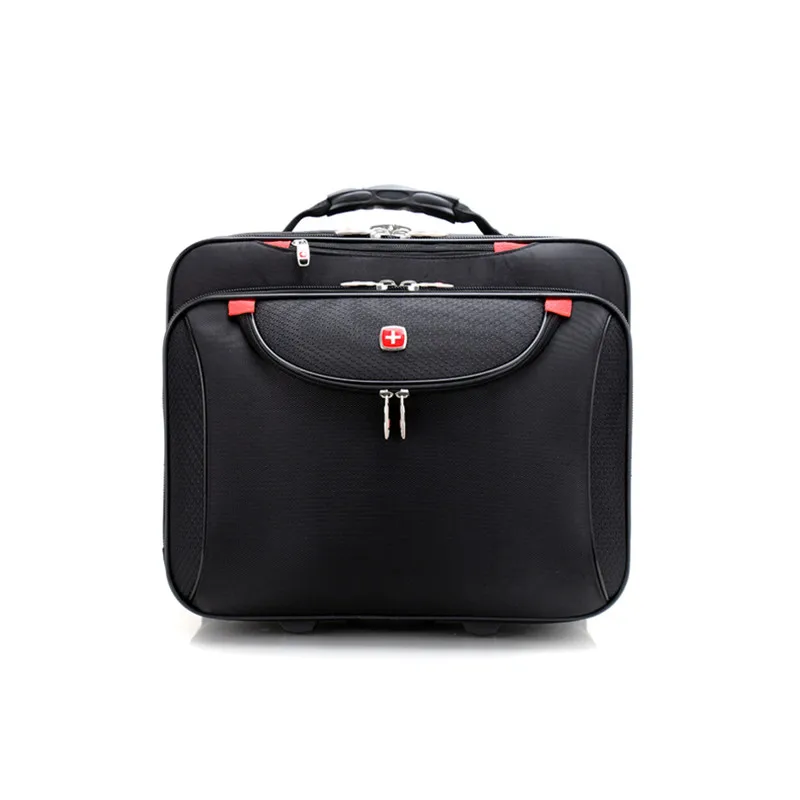 

Swiss army knife trolley luggage bag 17 oxford fabric multi-layer small luggage male commercial luggage trolley travel bag