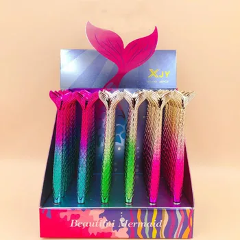 

4 Pcs/set Cartoon Beautiful Mermaid Scale Sequins Gel Pens Black Ink Signature Pens Gift Stationery School Office Supply