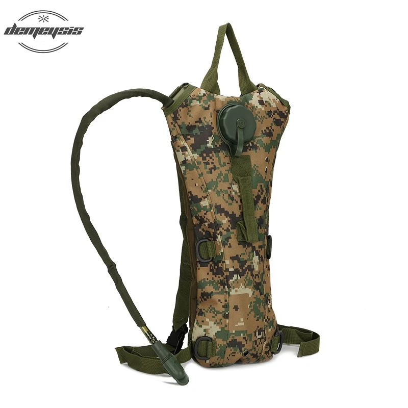 3L походный рюкзак для езды на мотоциклах, сумка для воды, сумка для бутылки, рюкзак, тактический походный гидратационный рюкзак, Военная Тактическая Сумка для воды - Цвет: woodland digital