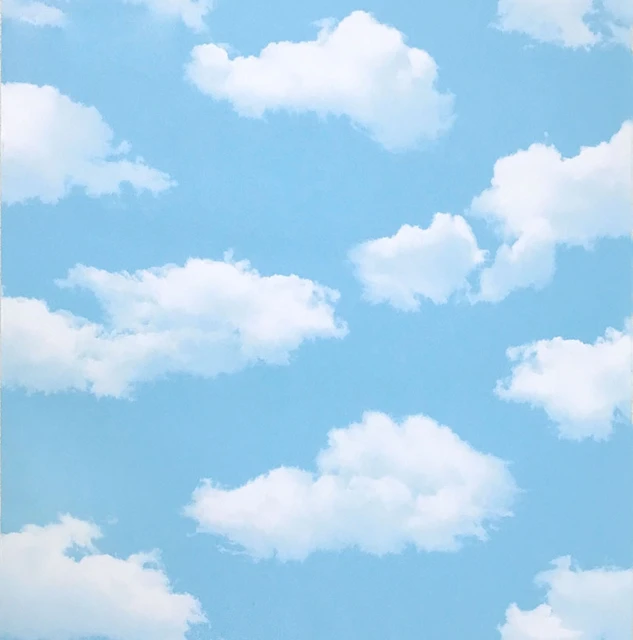 Happy Clouds Personalized Baby Shower Wrapping Paper - BLUE