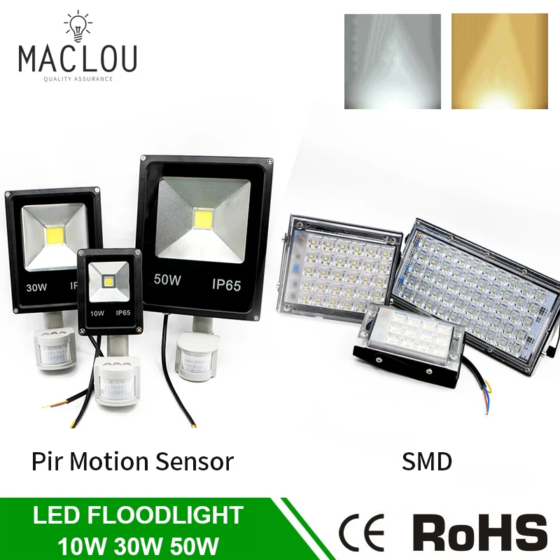 

Outdoor LED Flood Light Reflector 220V LED ip65 30W 50W Floodlight With Pir Motion Sensor Waterproof Outdoor LED Spotlight Lamp