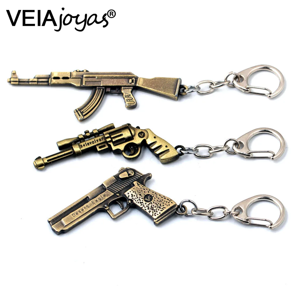 

Simulation CSGO Weapon Model Alloy Keychain Mini AK47 Gun Key Chain Car Keyring Desert Eagle Sniper Cool Mens Key Cover Jewelry