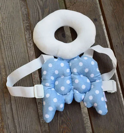 Подушка для защиты головы малыша, подушка для защиты от падения, Подушка без бампера, подушка для безопасности, подушка для шеи, милые крылья - Цвет: Blue