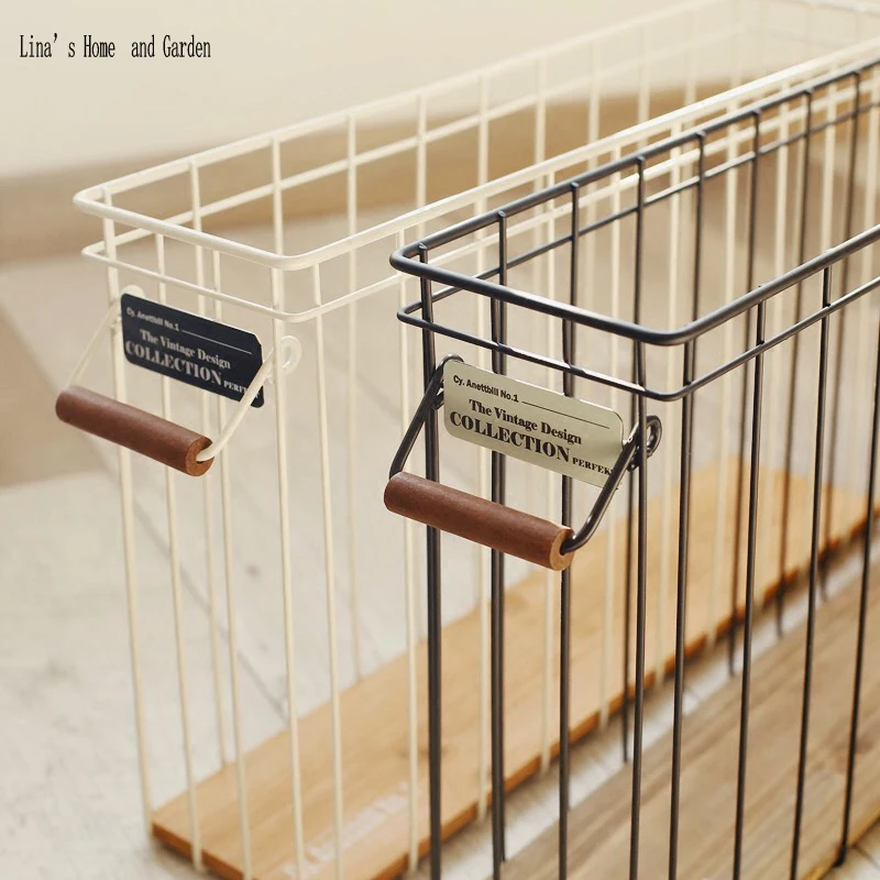 long and narrow design modern metal wire basket on wheels (4)
