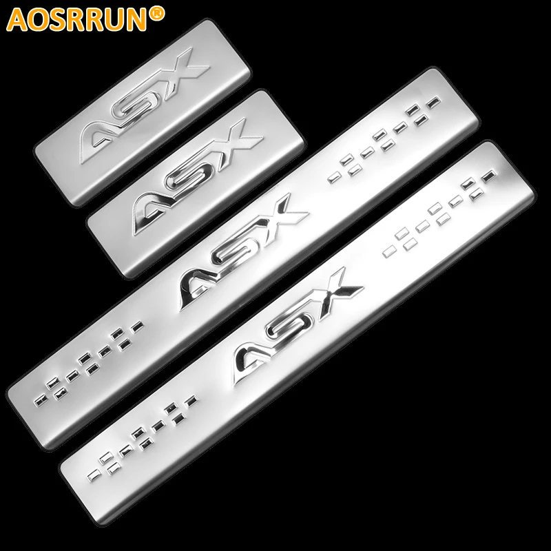 AOSRRUN High Quality external Stainless steel Door Sill Scuff Plate font b Car b font Accessories