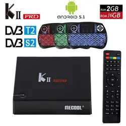 Кии Pro DVB-S2 DVB-T2 S905d Android 7.1 Smart TV Box 4 ядра 2 ГБ 16 ГБ K2 про DVB S2 T2 4 К media player Декодер каналов кабельного телевидения + клавиатура