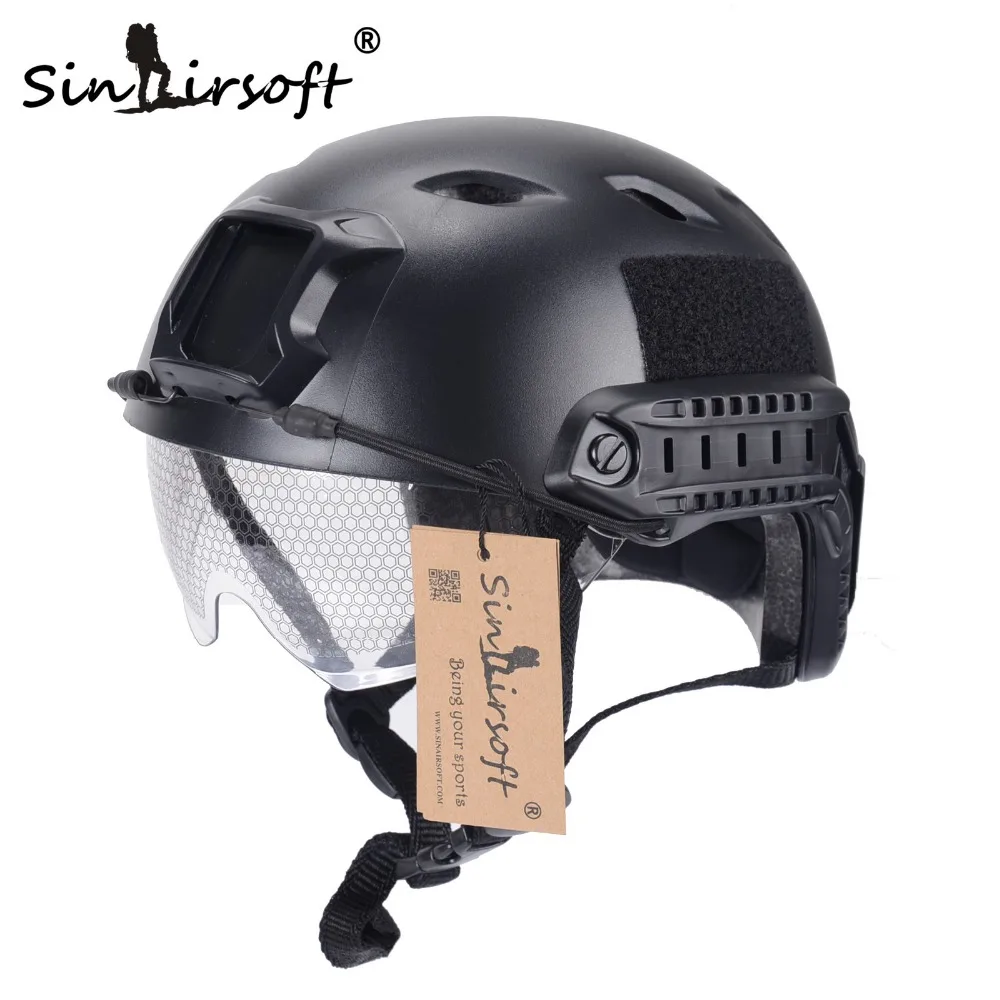 

SINAIRSOFT FAST Helmet With Protective Gear Goggle BJ Type Tatical Military Airsoft Helmet Tactical Army Paintball Safety Helmet