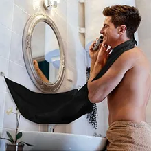 Pongee ухода за бородой бритья фартук для ванной комнаты Водонепроницаемый Для мужчин борода Уход Триммер волос передник для бритья халат нагрудники полотна