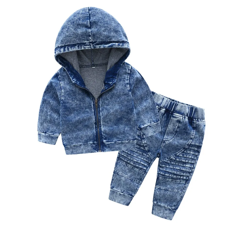 

Children clothing sets jeans Baby boy suits Clothes Long sleeve hoody jacket outerwear+trousers 2pcs kids spring clothing