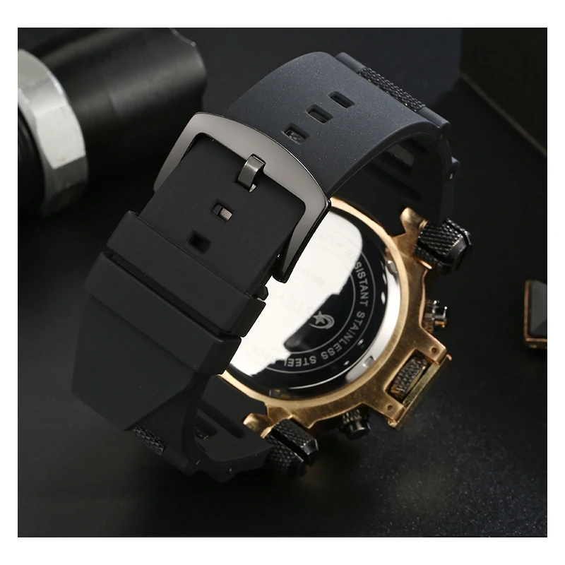 Fashion Men Military Sport Watches Mens LED Digital Waterproof Quartz Watch Male Big Dial Dual Display Clock Relogio Masculino