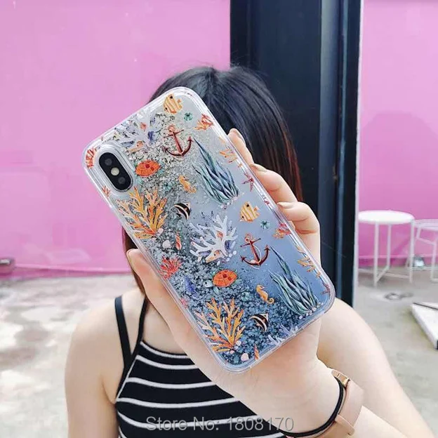 Мягкий чехол из ТПУ с жидким дельфином для Iphone X 8 7 6 6S Plus Xiaomi MI 5X A1 6X A2 MIX2S MIX 2S Redmi 5 NOTE5