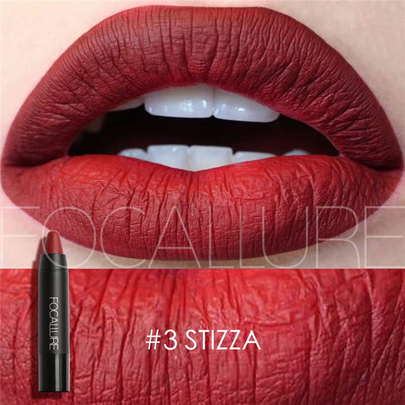 

FOCALLURE 19 Colors Moisturizing Matte Lipsticks Waterproof Long Lasting Lip Stick Pencil Lip Gloss Women Lips Makeup Cosmetics