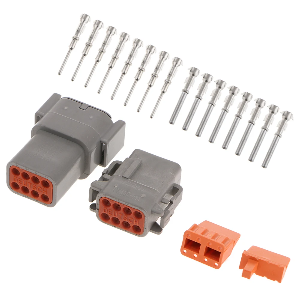 1 Kit 8 Way Sealed Waterproof Electrical Wire Connector Plugs Terminals Set