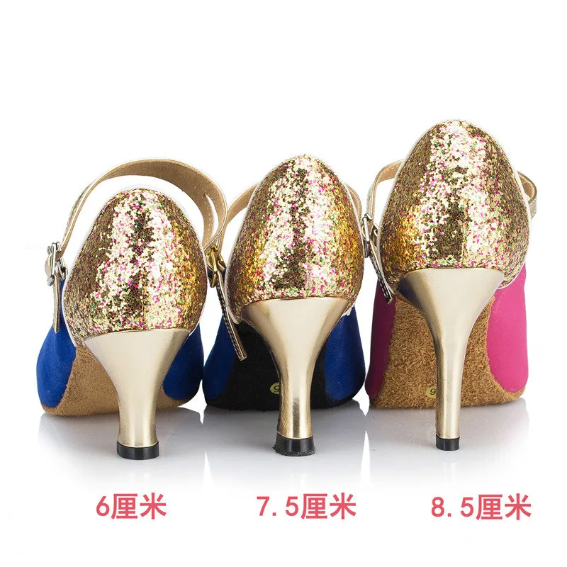 High heeled dancing shoes are suitable for Latin dance, Samba dance and so on. Soft bottom adult fish mouth shoe woman sandals