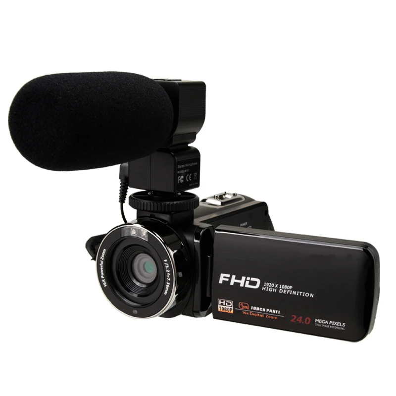 Видеокамера 1080 P Full Hd Портативная Цифровая видеокамера 2400 Вт пиксель 8X цифровой зум 3,0 дюймов пресс ЖК-видеокамера с экраном