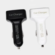 Двойное USB Автомобильное зарядное устройство 4 в 1 термометр цифровой дисплей зарядка прикуриватель автомобильное зарядное устройство для мобильного телефона