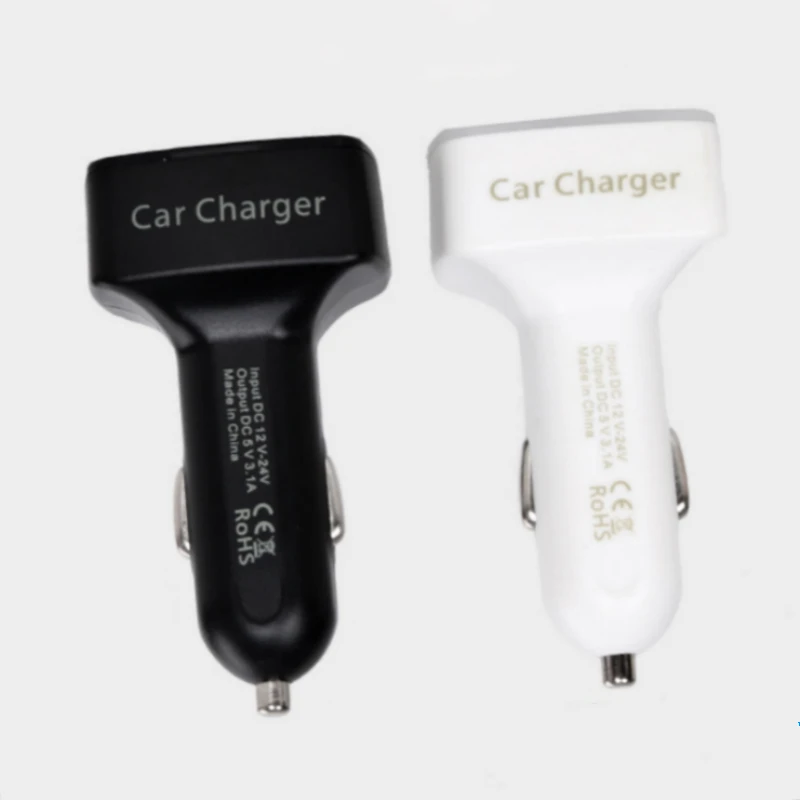 Автомобильное зарядное устройство 4 в 1 с двойным USB портом и термометром|Зарядные