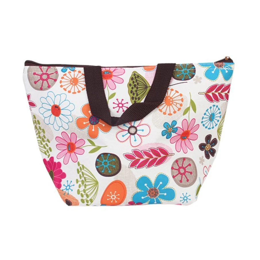 floral lunch tote