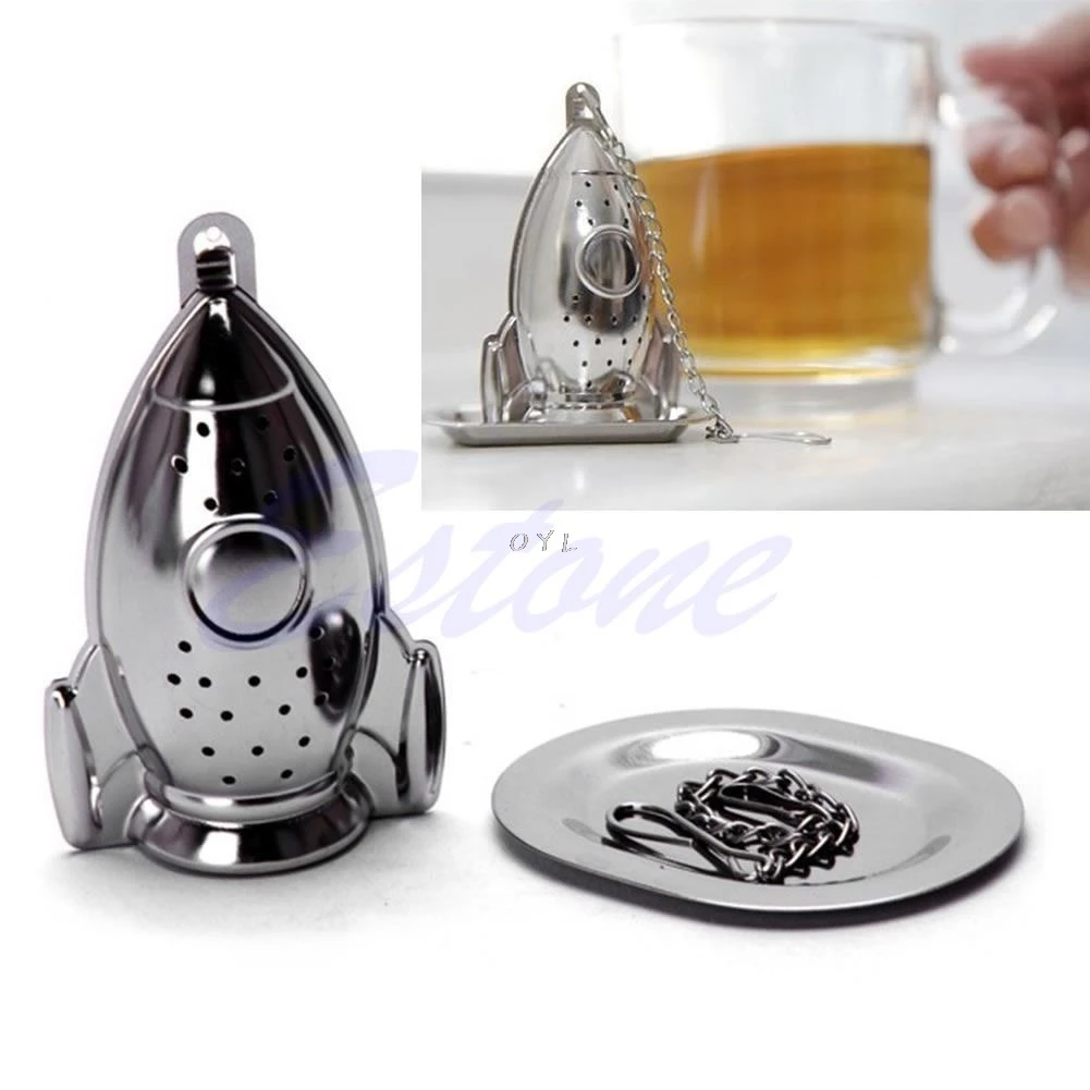 

Stainless Rocket Tea Infuser Diffuser Loose Leaf Strainer Steel Spice Filter