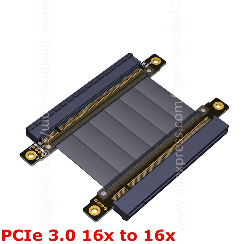 Riser PCIE Gen3.0 16x to 16x 128G/bps female to female Graphic card pci e PCI-E pci express riser card x16 to x16 Extender cable