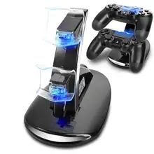 Новейший двойной usb зарядный светодиодный контроллер зарядные устройства подходят для игровых станций PS4 контроллер зарядная станция Подставка