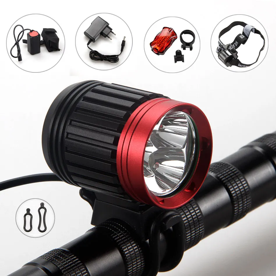 Bicycle Head Light Flashlight Torch 1200Lm 3X XM L T6 LED Head Front