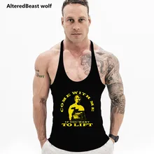 Бренд Фитнес Для мужчин Арнольд Топы на бретельках тренажерные залы Хлопок топы на бретельках Бодибилдинг стрингеры на бретелях тренировки рубашки без рукавов жилет Singlets