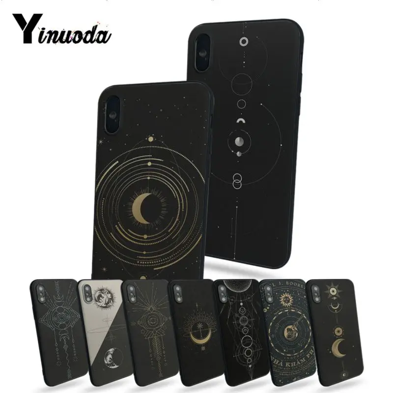 

Yinuoda Star metaphysics Beautiful line TPU Black soft shell Phone Case For Apple iphone 7 7plus X 8 8plus 6s 6 6plus 5 5s 5c