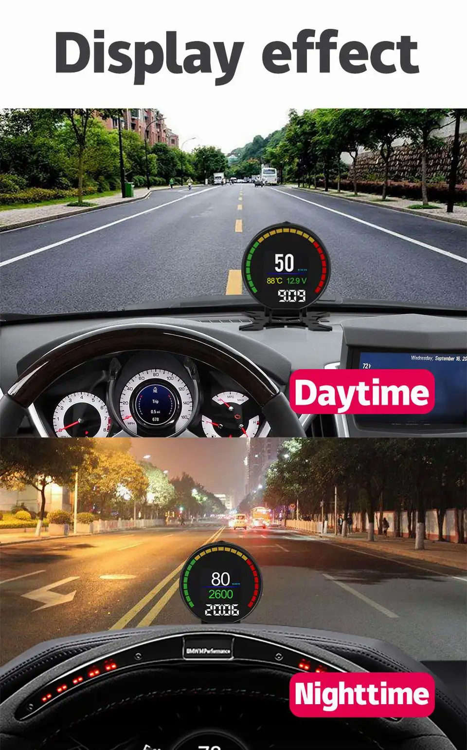 Новейший YSR15 OBD2 дисплей Hud дисплей Автомобильный OBD скоростной проектор Цифровой Автомобильный скоростной метр расход топлива об/мин темп