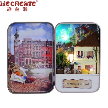 

Meaning of Travel Doll House Diy Miniature 3D Wooden Puzzle Doll House Furniture House Doll For Birthday Gift Toys for Children