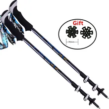 Высокое качество резиновая противоскользящая ручка костыль треккинг полюс прогулочные палки для ходьбы полюс альпеншток для лыжного туризма треккинг