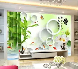 3d обои на заказ 3d настенные фрески обои китайский пейзаж обои ветер бамбука 3d ТВ фоне стены Гостиная Настенный декор