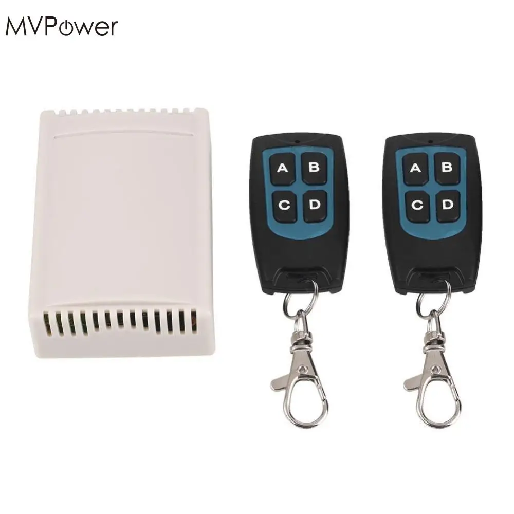 

MVpower 12V 4CH Channel RF Wireless Remote Control Relay Switch 2 Transceiver + Receiver for Came Gate Remote Control