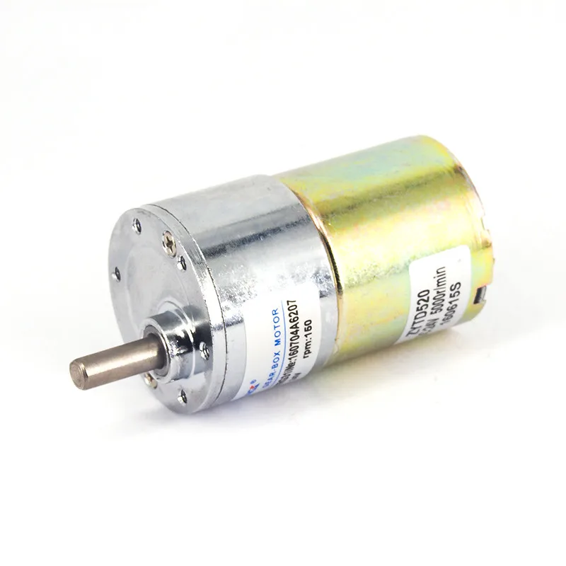 3.5RPM 2 Terminals 6mm Shaft Dia Electric Gearbox Geared Motor 12VDC