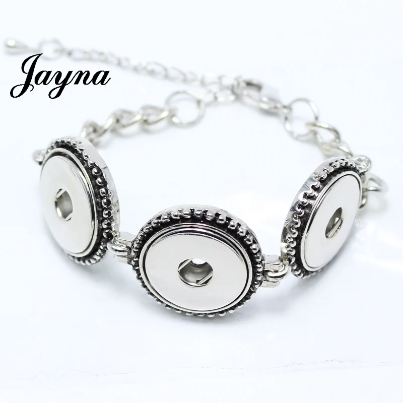 New jayna ginger snaps jewelry DIY 18mm charm metal snap bracelets fit