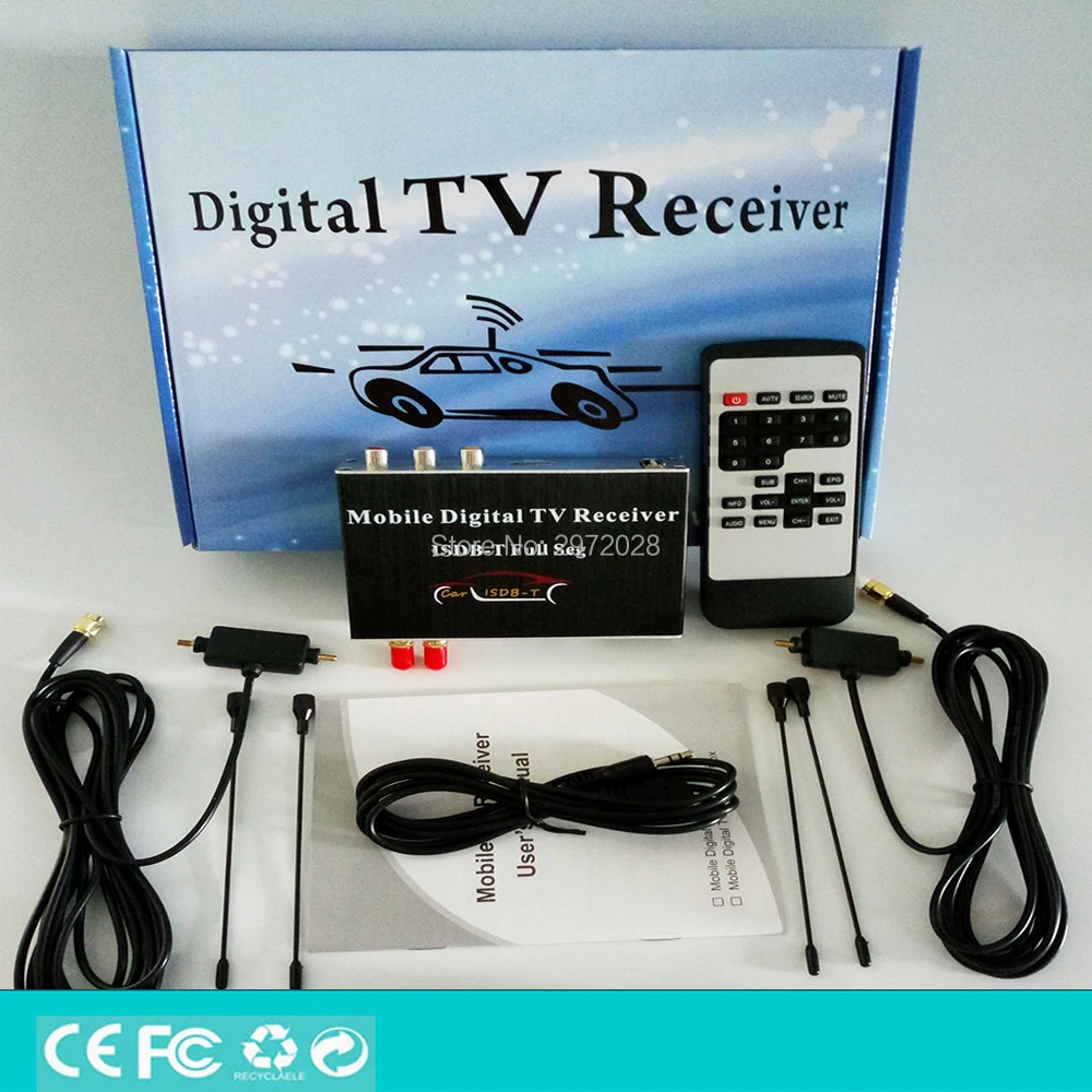 Автомобильный ISDB-T Полный Seg HD 1080 P с поддержкой HDMI, цифровй CVBS цифровое мобильное телевидение приемник мобильный MPEG4 цифровой ТВ тюнер приемник HD, набор в коробке