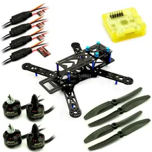 FPV 250 PRO carbon quadcopter with 2204 2300KV motors 12A esc CC3D controller combo kit BLUE