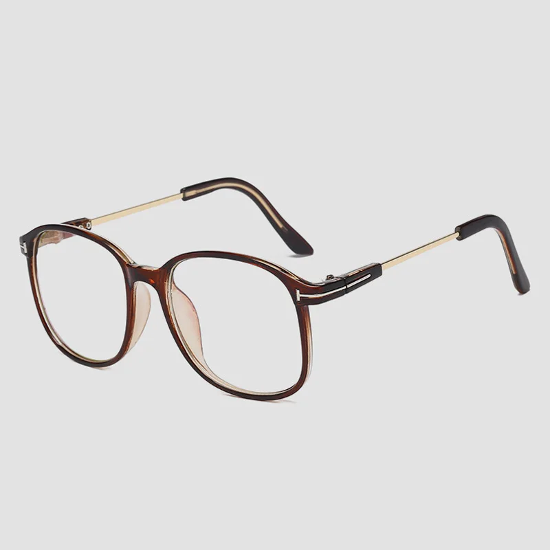 Iboode, очки для близорукости, женские, мужские, прозрачная оправа, очки, оптические, прозрачные линзы, зрелище, короткий объектив прицела, очки Gafas De Sol - Цвет оправы: Brown Myopia 2.5