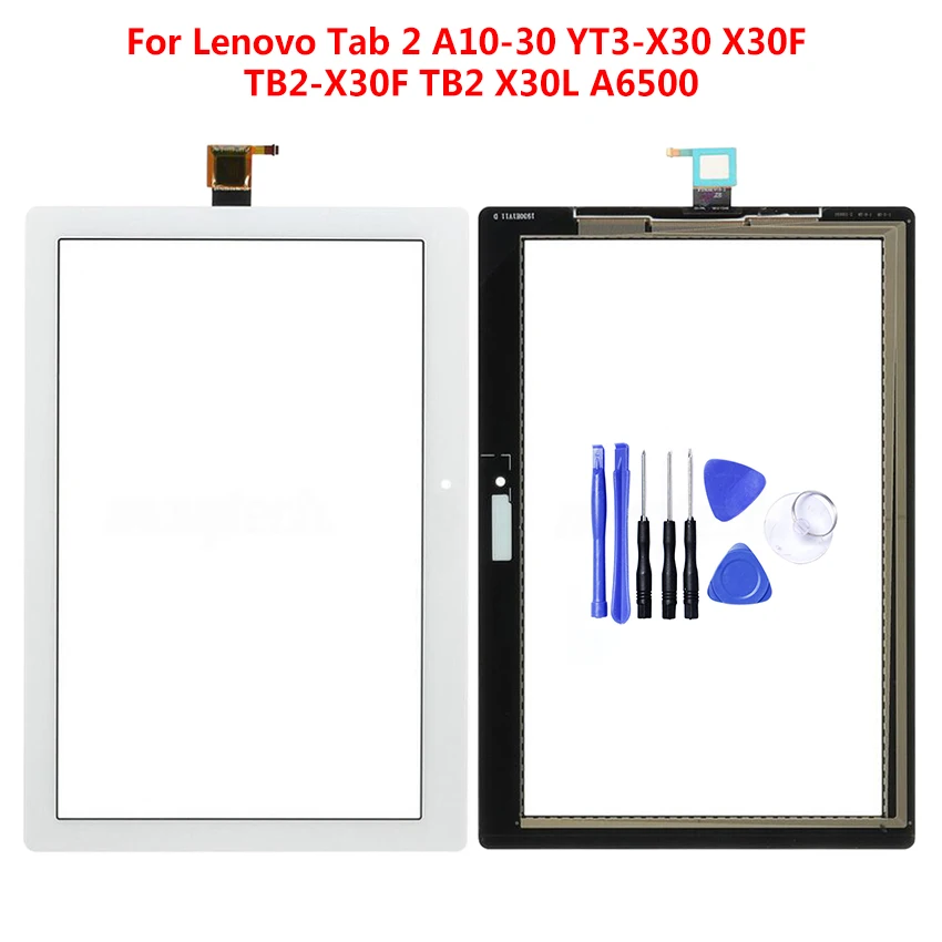 

For Lenovo Tab 2 A10-30 YT3-X30 X30F TB2-X30F TB2 X30L A6500 Touch Screen Digitizer Glass Panel Replacement parts