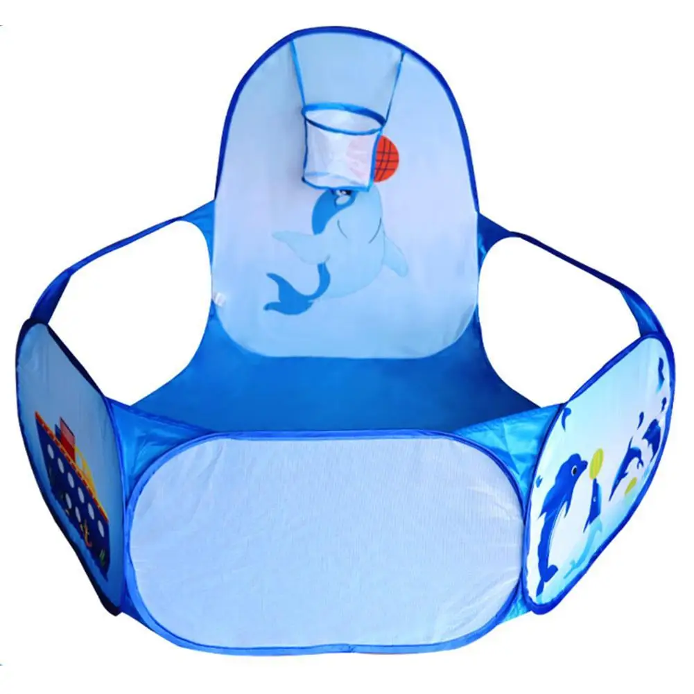 low cost  Cartoon Dolphin Pattern OUTAD Baby Ball Pit Foldable Washable Toy Pool Children Hexagon Ocean Game 