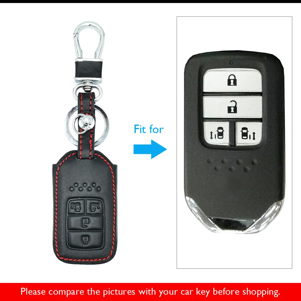 Кожаный чехол для ключа автомобиля для Honda Odyssey Elysion 4 кнопки умный дистанционный чехол для ключа чехол Брелок куртка сумка авто аксессуары