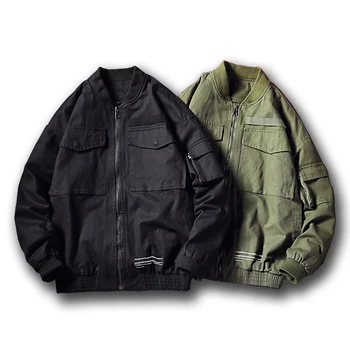 

Pilot Bomber Large Jacket Serve Male Autumn Harajuku Style Quality Baseball Academy Uniform Outdoor Costume Military Loose 5xl