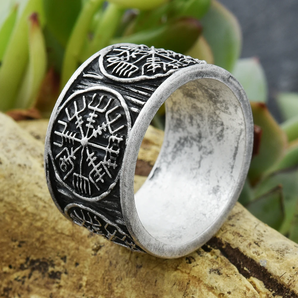 

Vegvisir Compass Ring Viking Ring Bague Men Women Drop Shipping