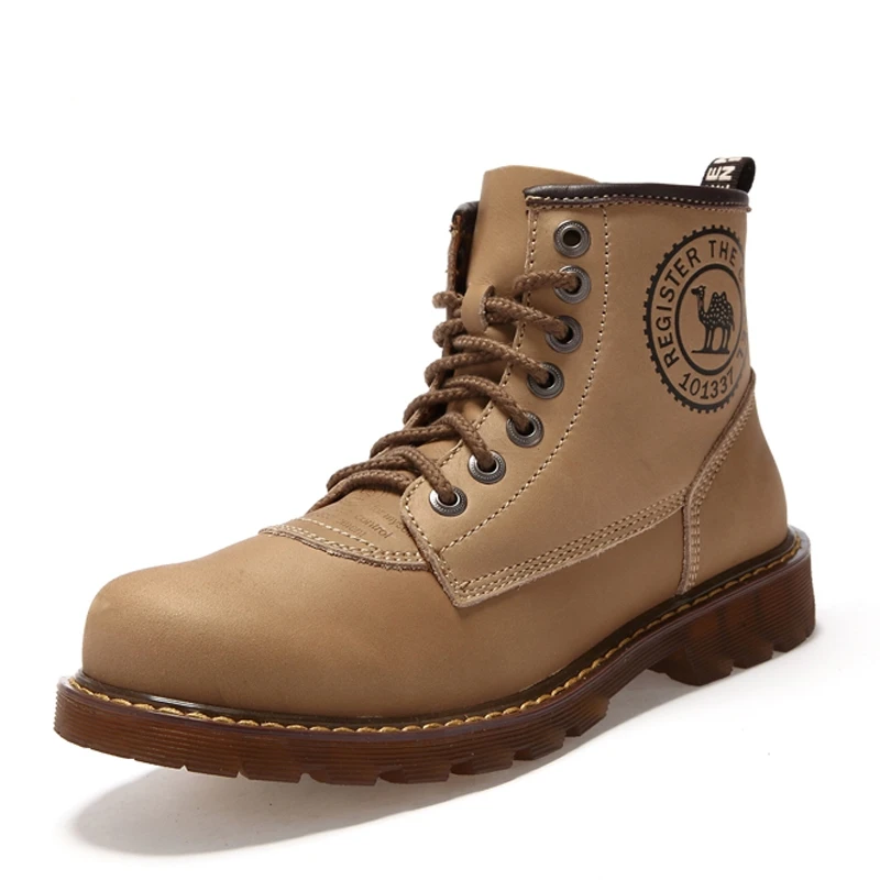 

New Fashion Autumn Boots High Tide Martin Tied 100% Genuine Leather Boots Spring And Autumn Men Shoes
