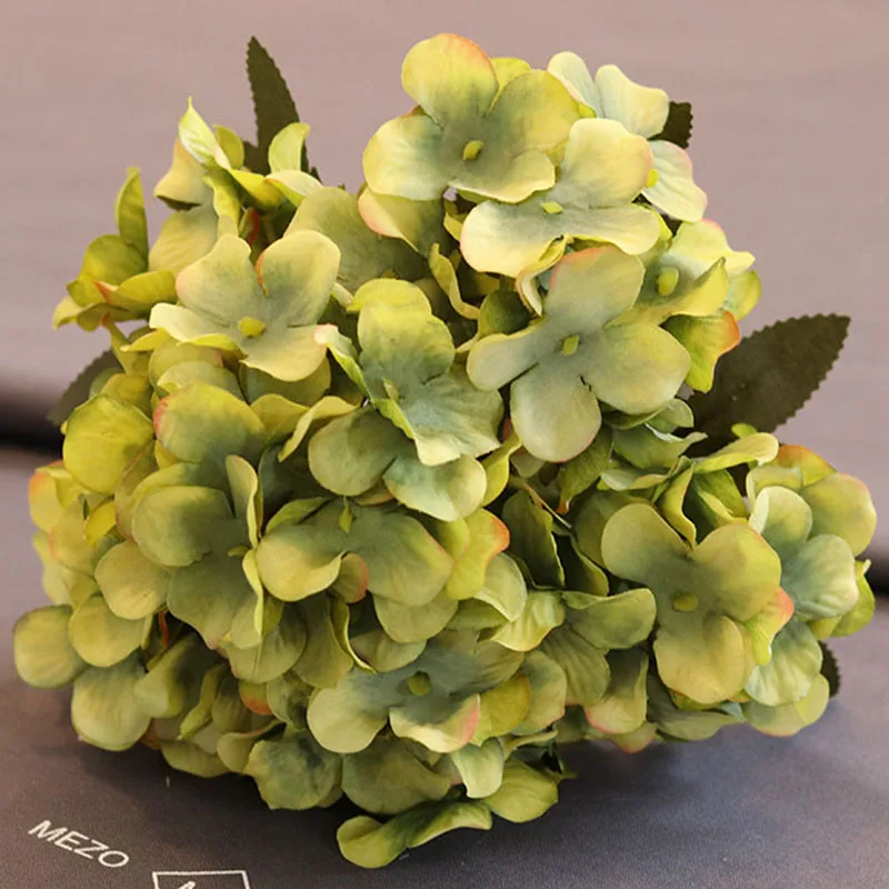 Высококачественная искусственная Гортензия, шелковые цветы, свадебный букет рук, искусственные цветы для свадебного украшения дома, искусственные цветы