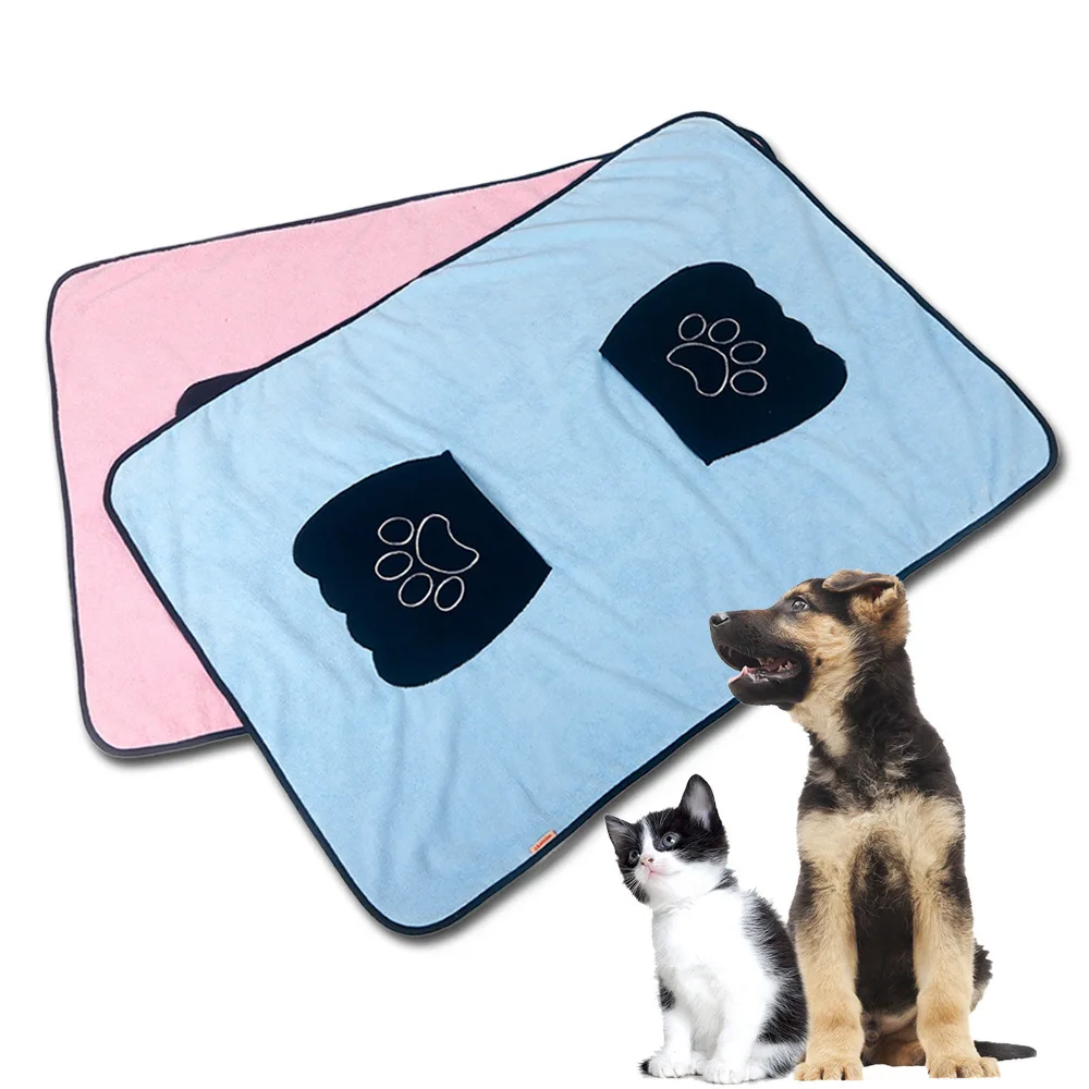 Полотенце для сушки домашних животных ультра-абсорбирующее банное полотенце для собак полотенце для сушки домашних животных банное полотенце для душа банный халат полотенце для собак и кошек необходимый чистящий